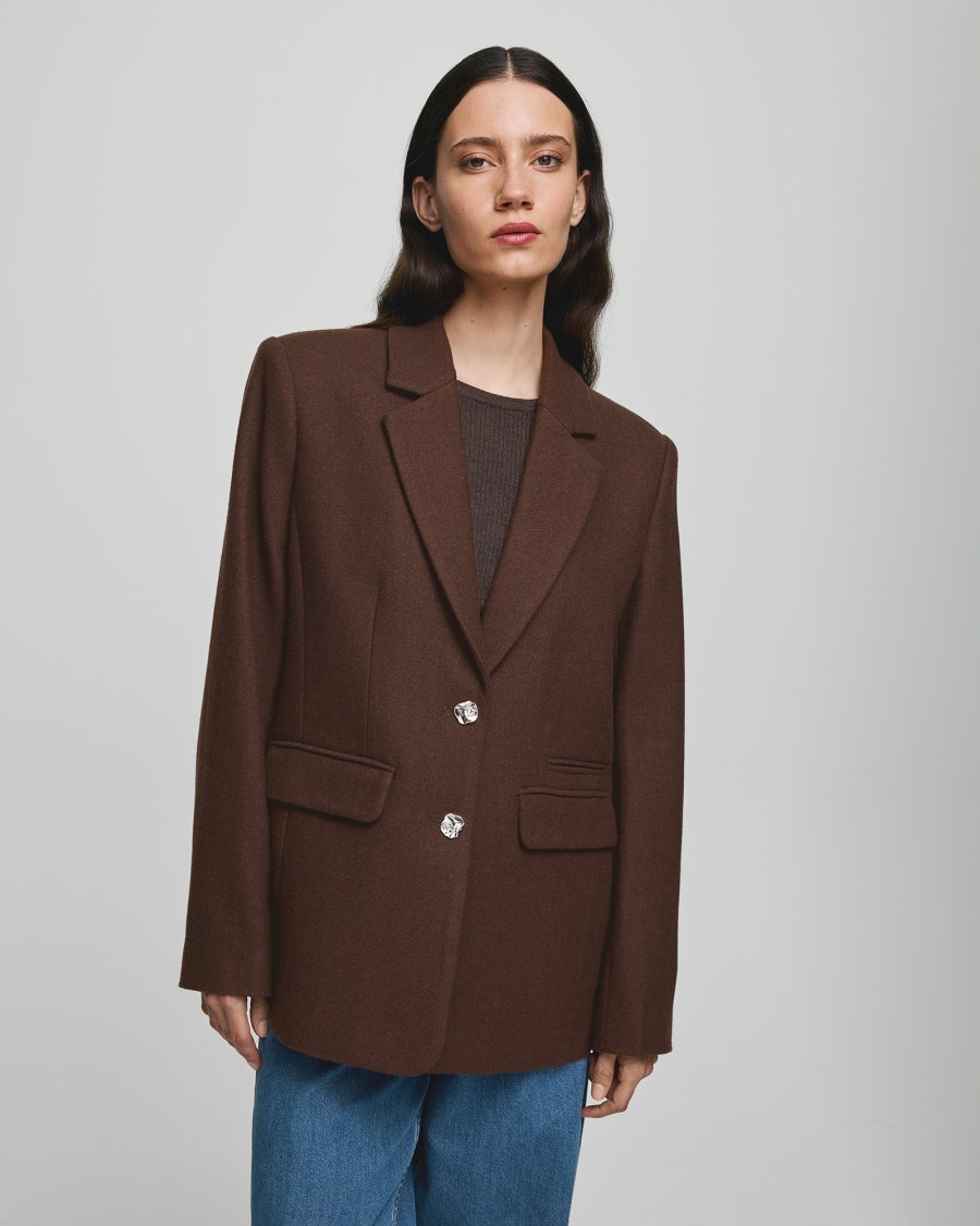 Elliot Loose Blazer - Hot Fudge