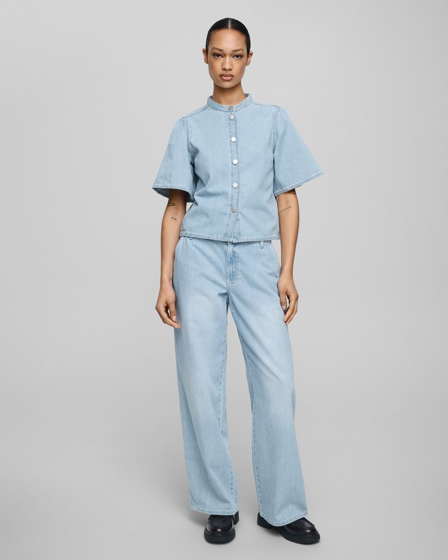 Ingrid Lis HW Wide Jeans BLUE WASH