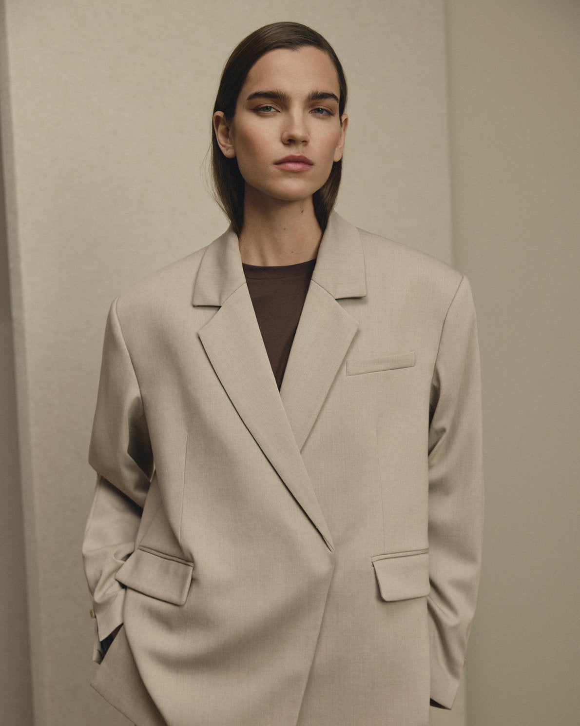 MARCELI Oversized Blazer - Warm lgm