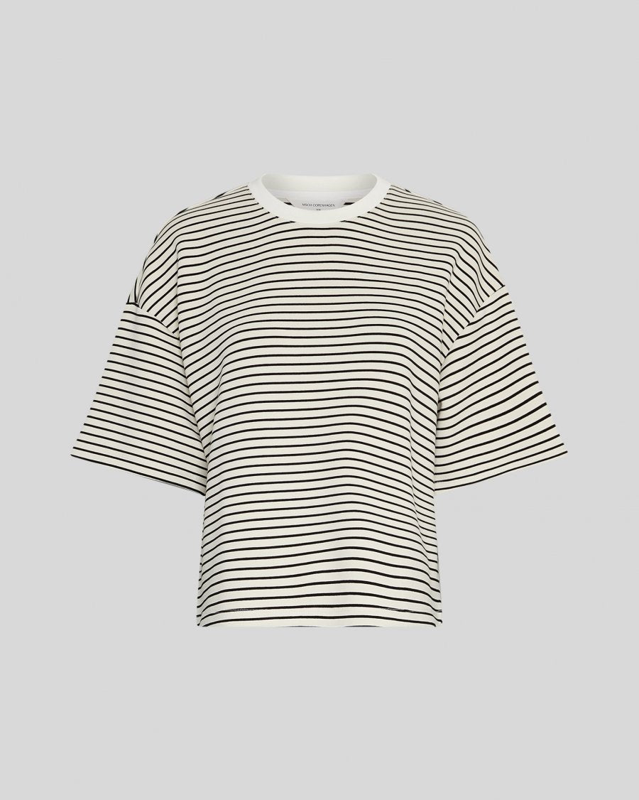 MSCHNILDA Ima Q SS sweatshirt Oatmeal/Black