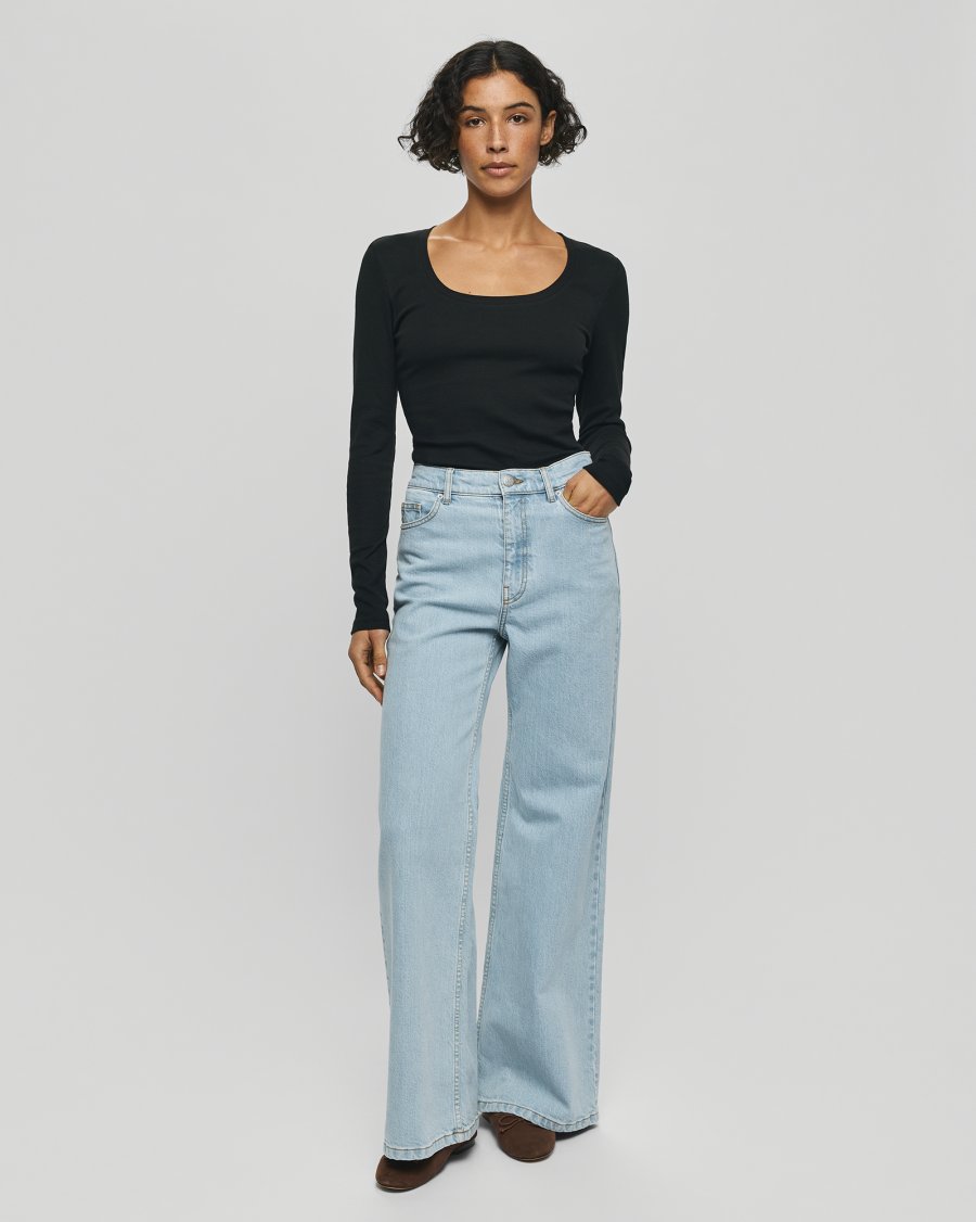 MSCHSOLIA Ada HW Wide jeans Light blue