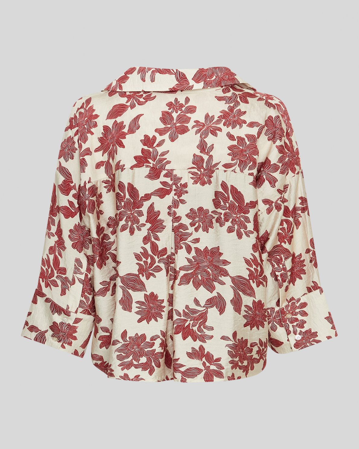 MSCHVILDANA 3/4 shirt RHUBARB FLOWERS