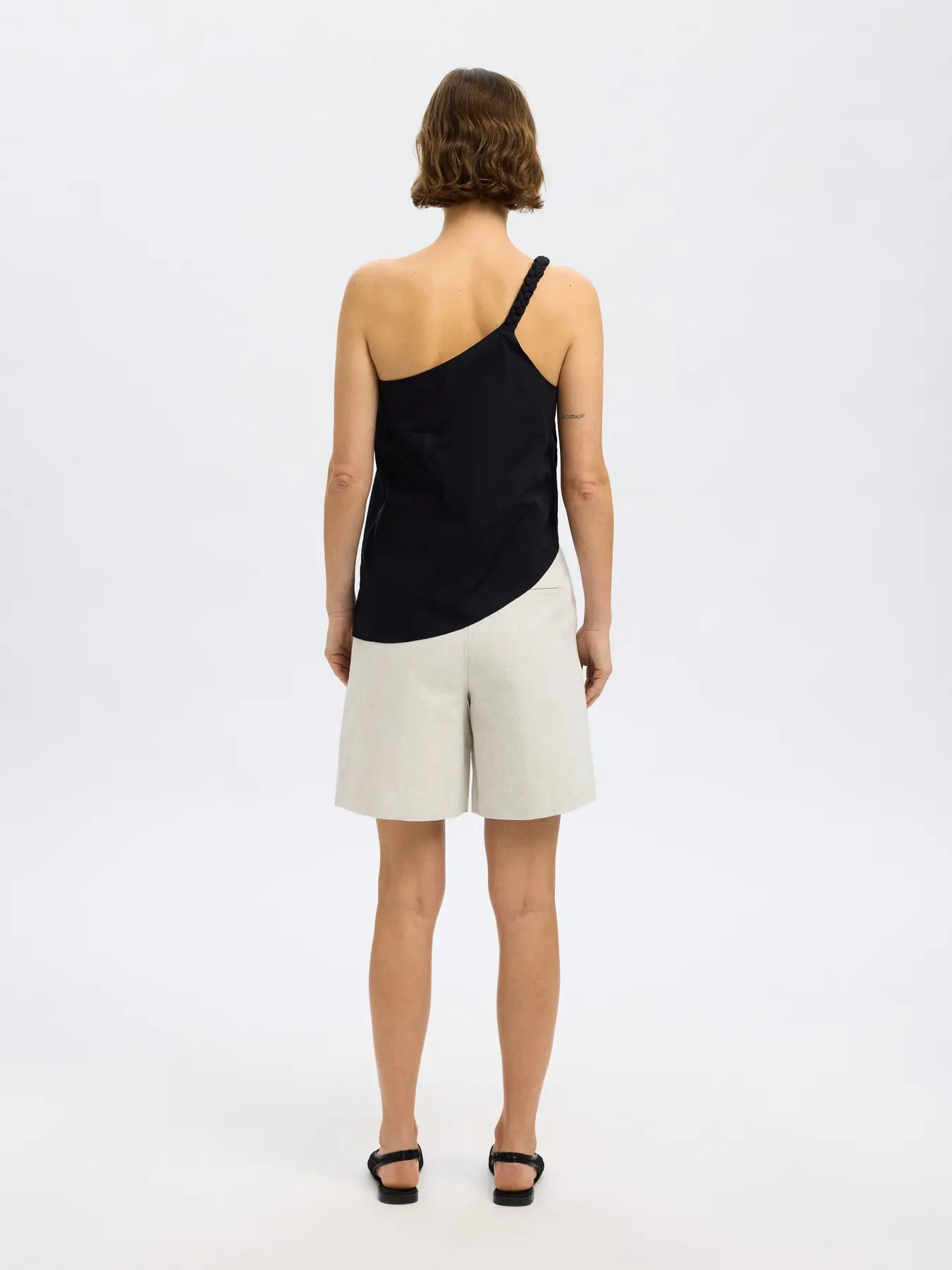 SLFESTHER One shoulder top Black