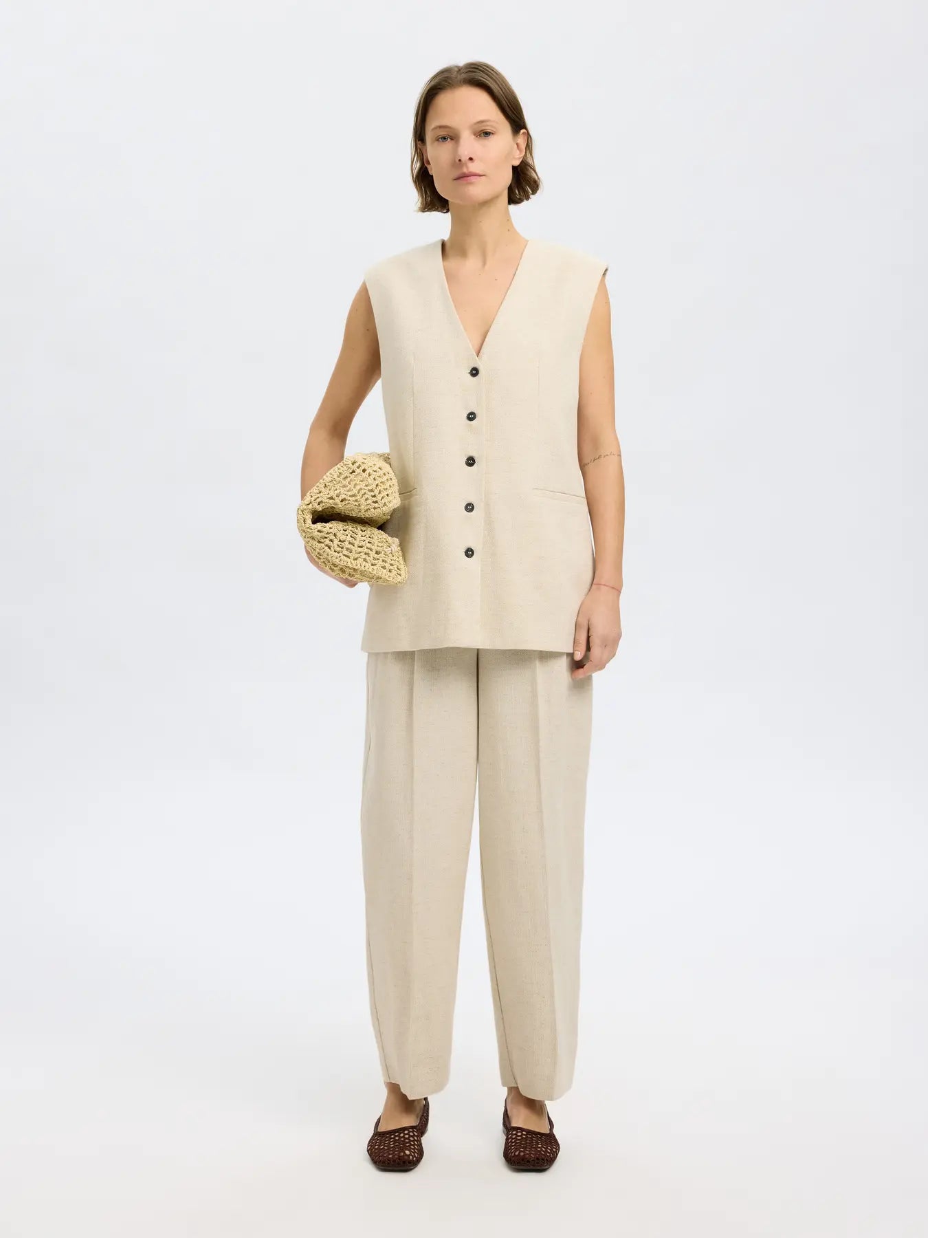 SLFMARA Long Vest Sandshell