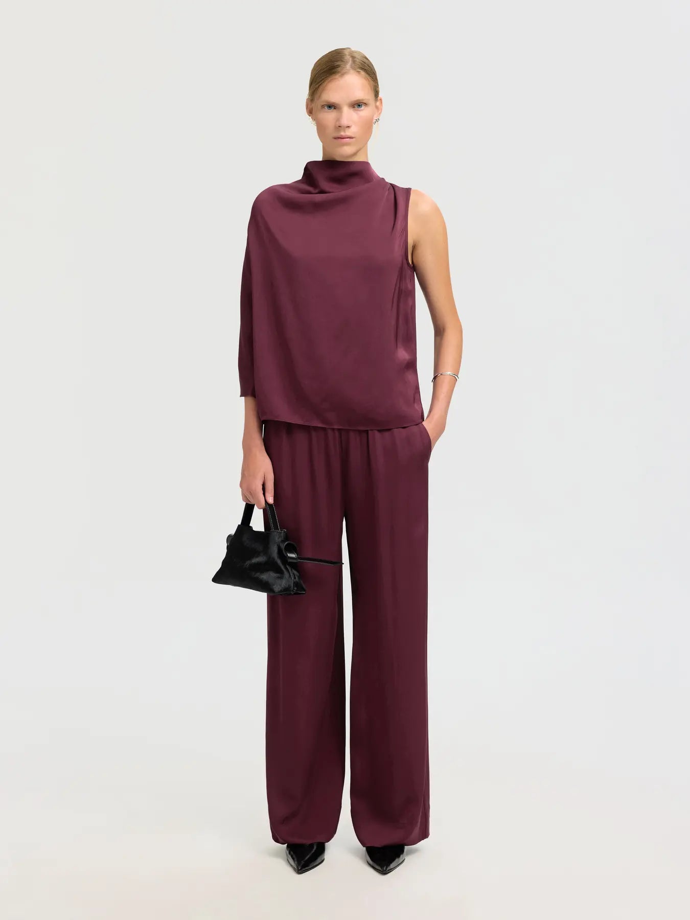 SLFLAURINA One Shoulder Top FIG