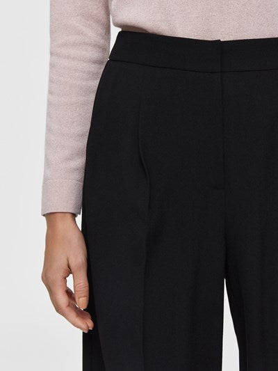 SLFTINNI MW Wide pants BLACK