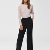 SLFTINNI MW Wide pants BLACK