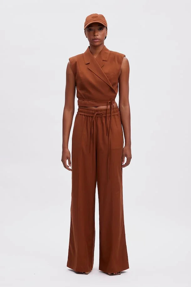 LEENA GZ Linen pants Sorrel horse
