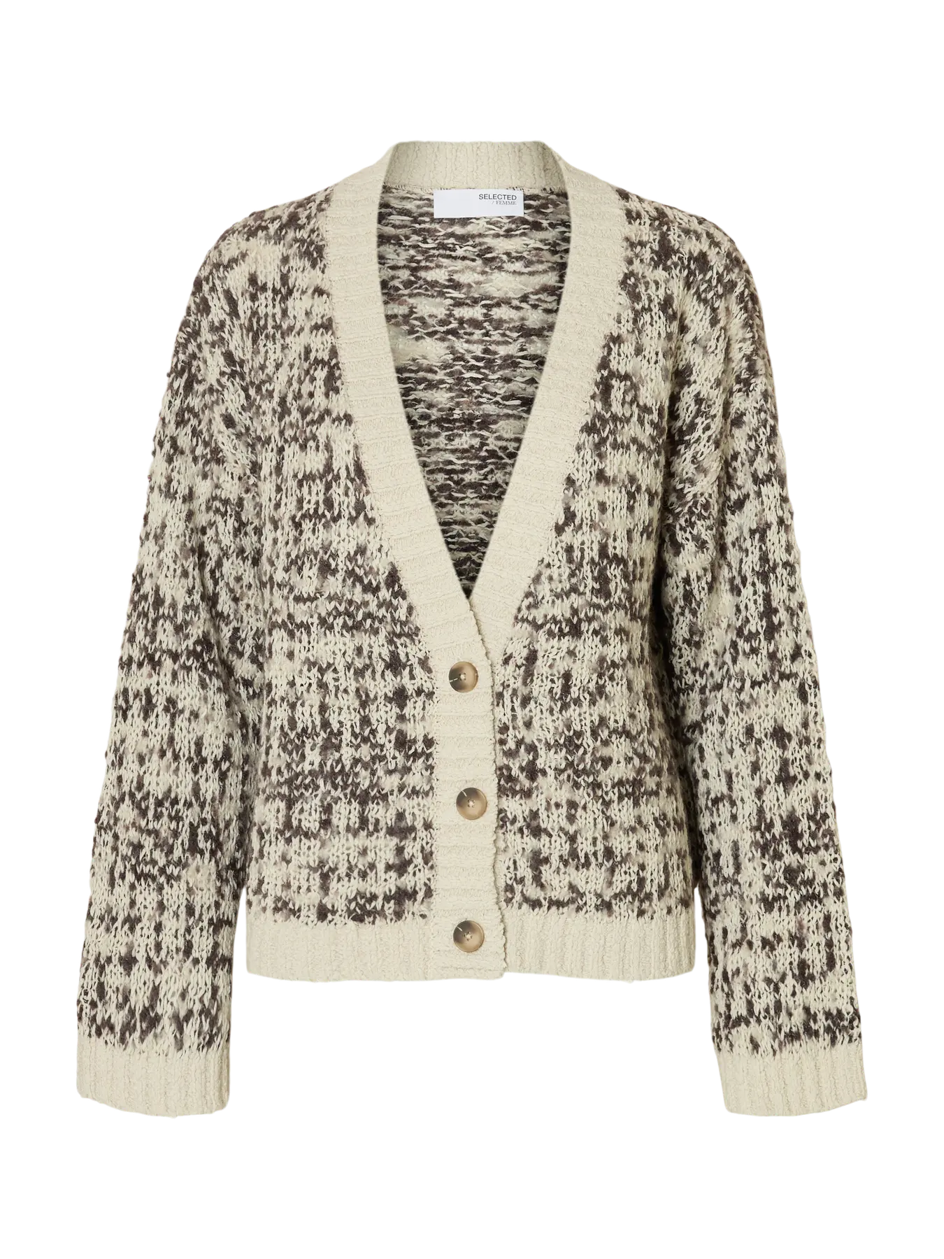 SLFLINDSAY LS Knit V-neck cardigan Birch