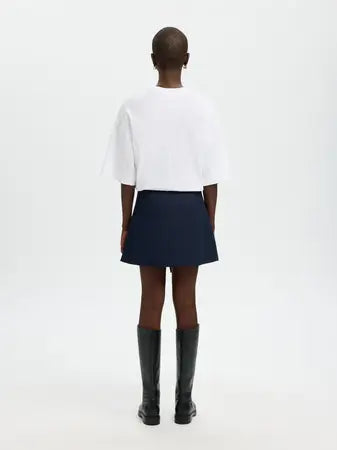 SLFTORA HW Short asymetric skirt DARK SAPPHIRE