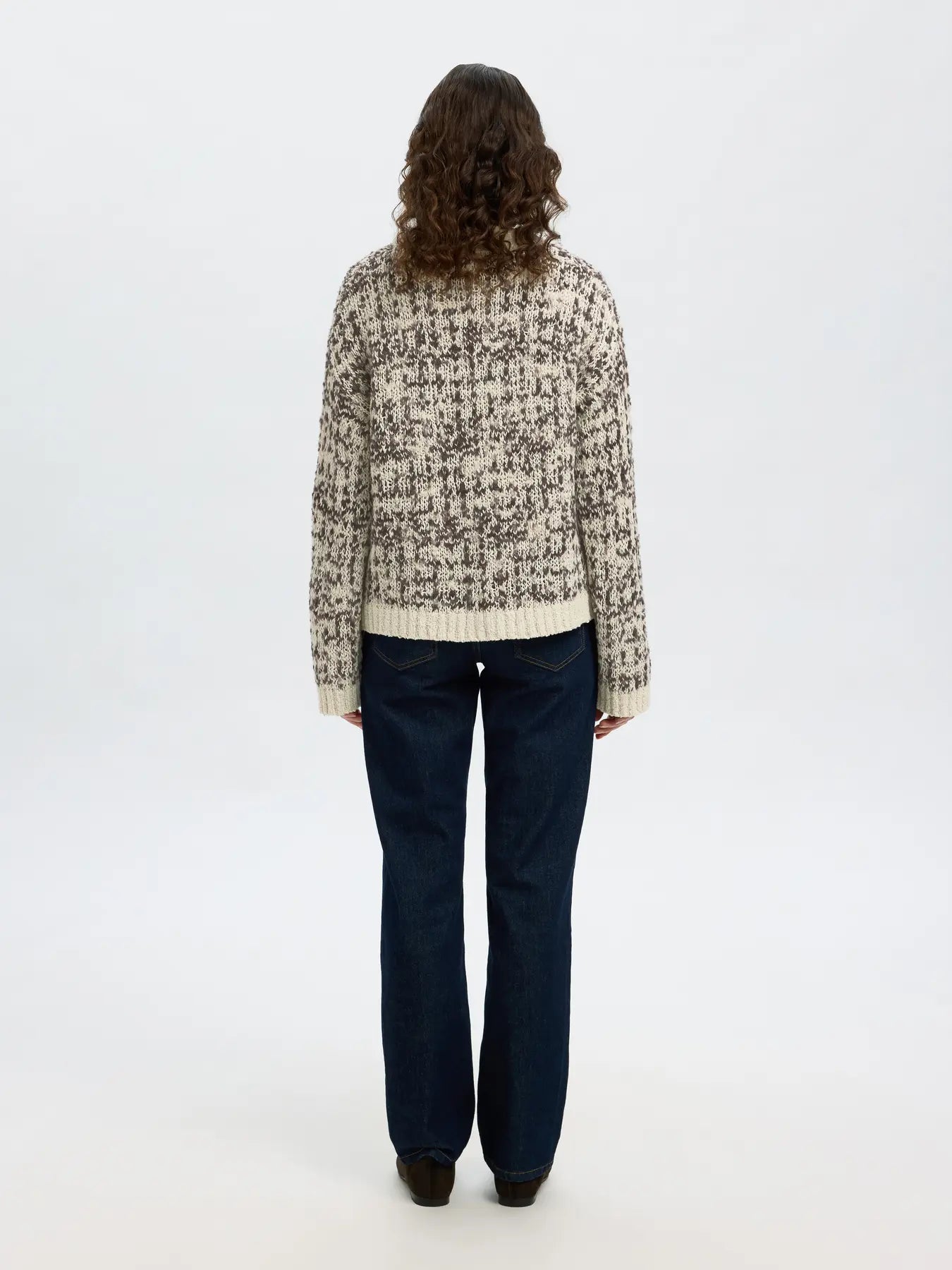 SLFLINDSAY LS Knit V-neck cardigan Birch