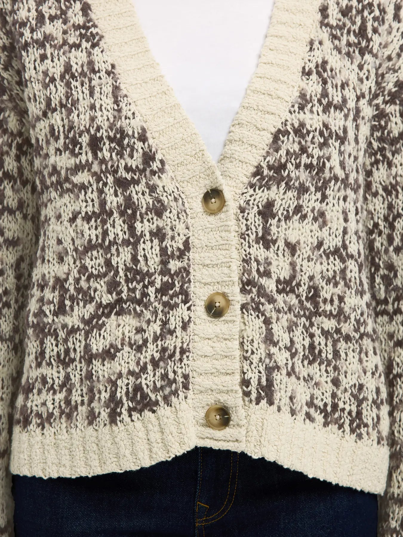 SLFLINDSAY LS Knit V-neck cardigan Birch