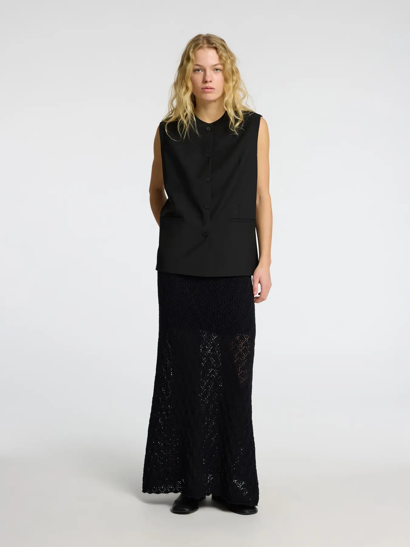 SLFABBI Vest Black