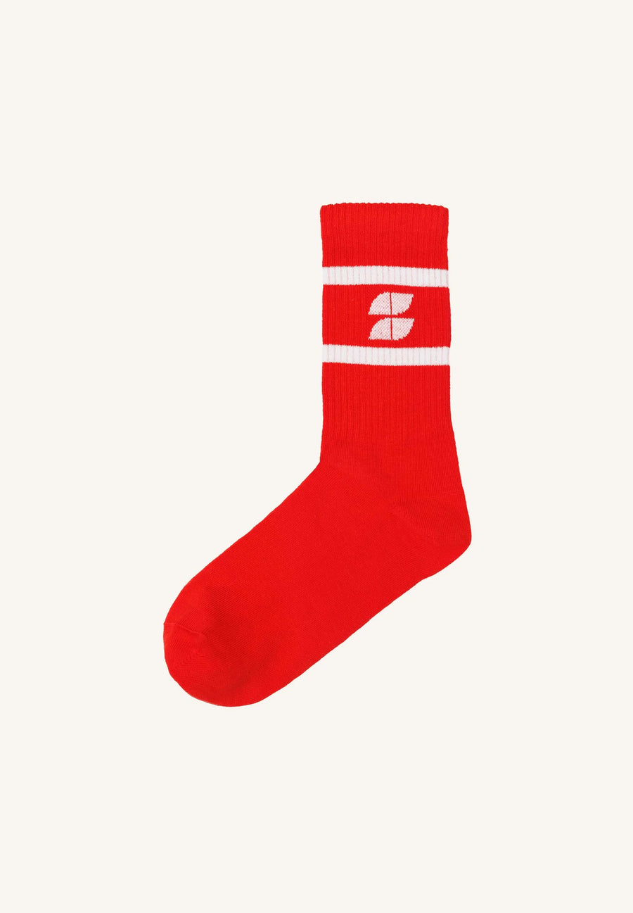 LOGO socks poppy red