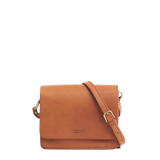 AUDREY mini⎜Camel checkered classic leater