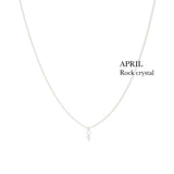 BIRTHSTONE necklace⎜Silver