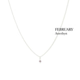 BIRTHSTONE necklace⎜Silver