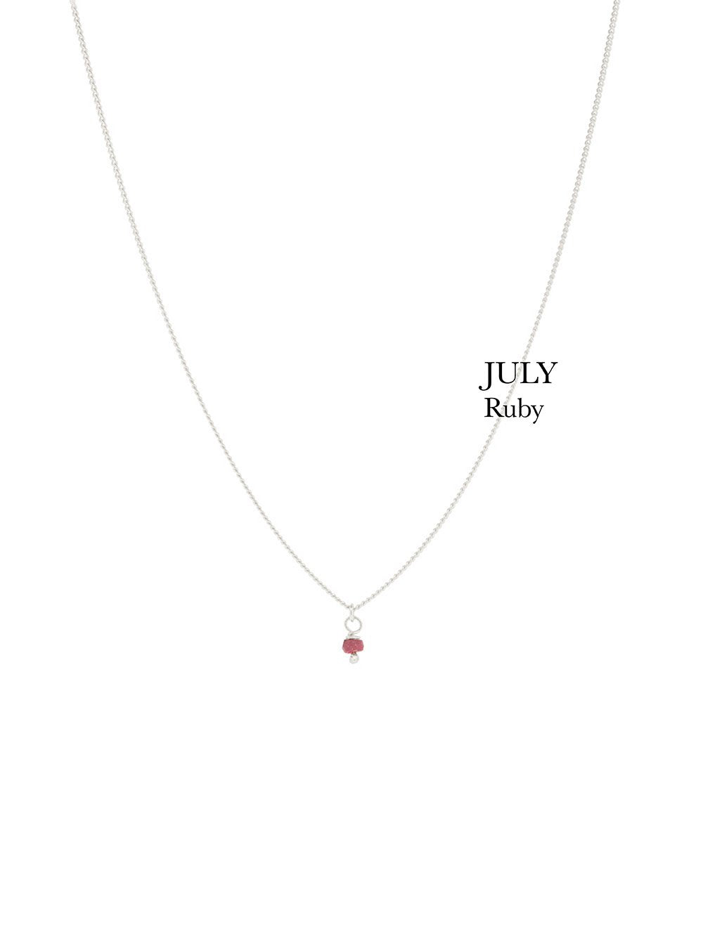 BIRTHSTONE necklace⎜Silver