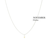 BIRTHSTONE necklace⎜Silver