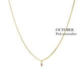 BIRTHSTONE necklace⎜Goldplated