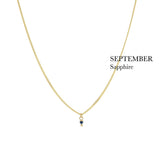 BIRTHSTONE necklace⎜Goldplated