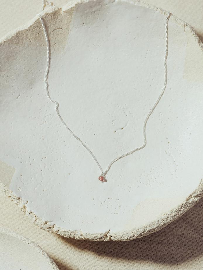 BIRTHSTONE necklace⎜Silver