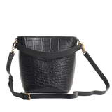BOBBI bucket bag ⎜Black croco