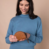 LAURA Coin purse woven classic leather