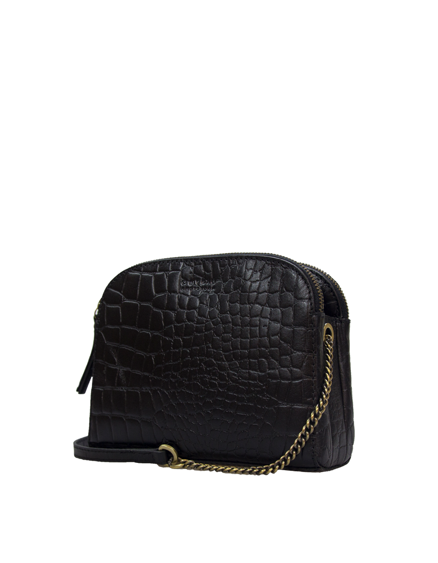 EMILY⎜Black classic croco leather