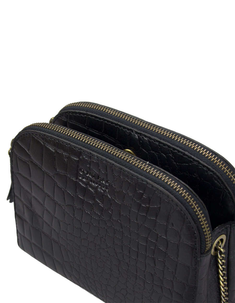 EMILY⎜Black classic croco leather