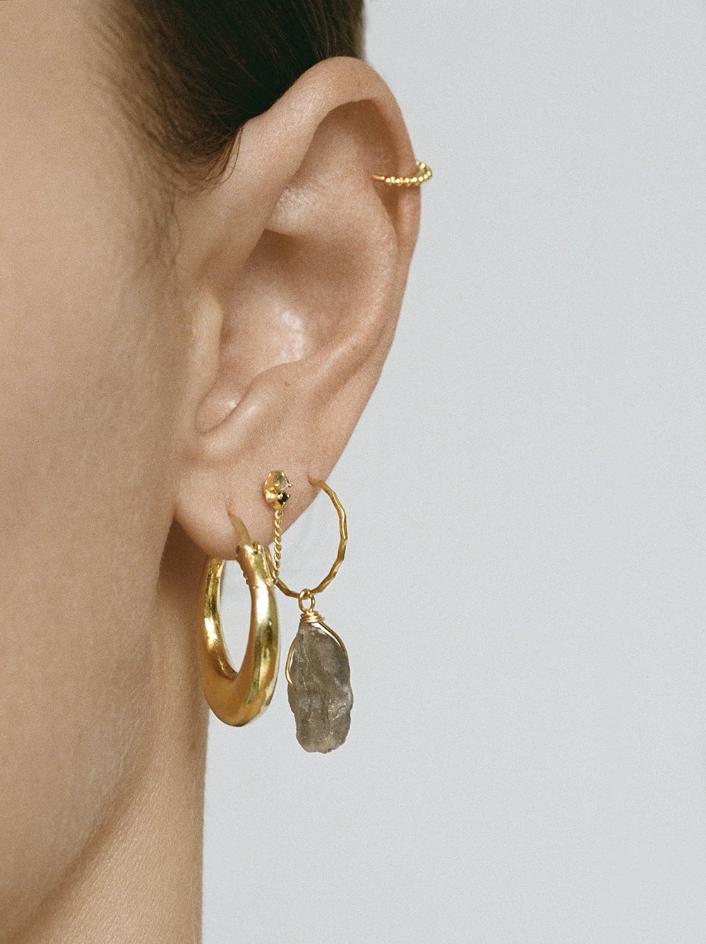 BOTH OF US chain earring⎜Goldplated