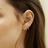 HIGHER LEVEL HAMMERED Earring SILVER