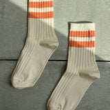 HER VARSITY Socks ORANGE