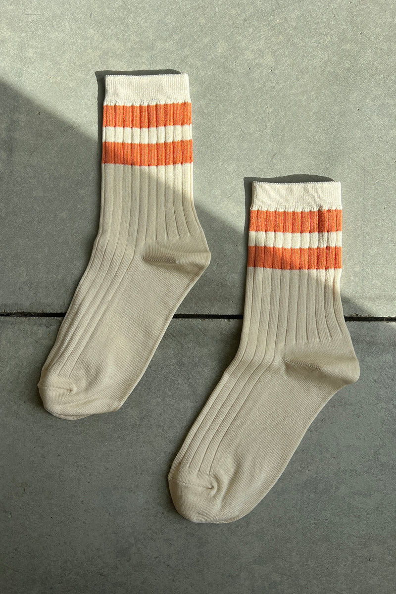 HER VARSITY Socks ORANGE