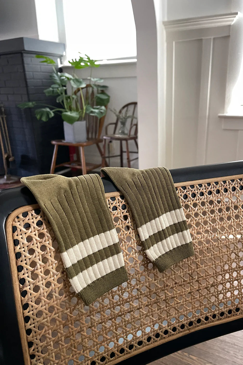 HER VARSITY socks FERN