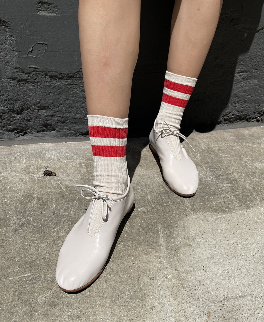 HER VARSITY socks RED