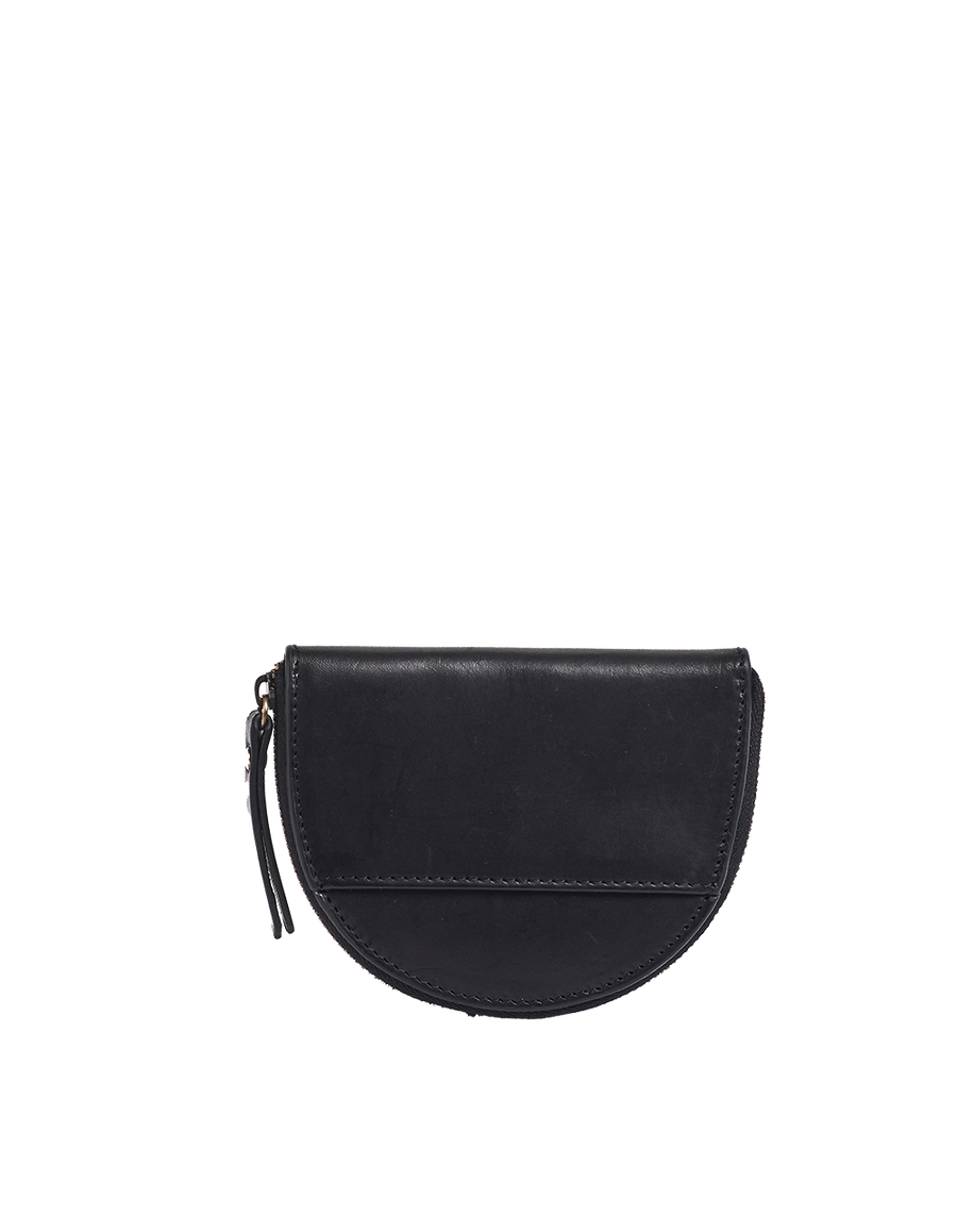 LAURA'S purse⎜Black classic leather