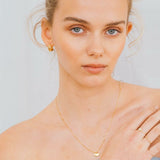 SMALL ROUNDED HOOPS earrings⎜Goldplated