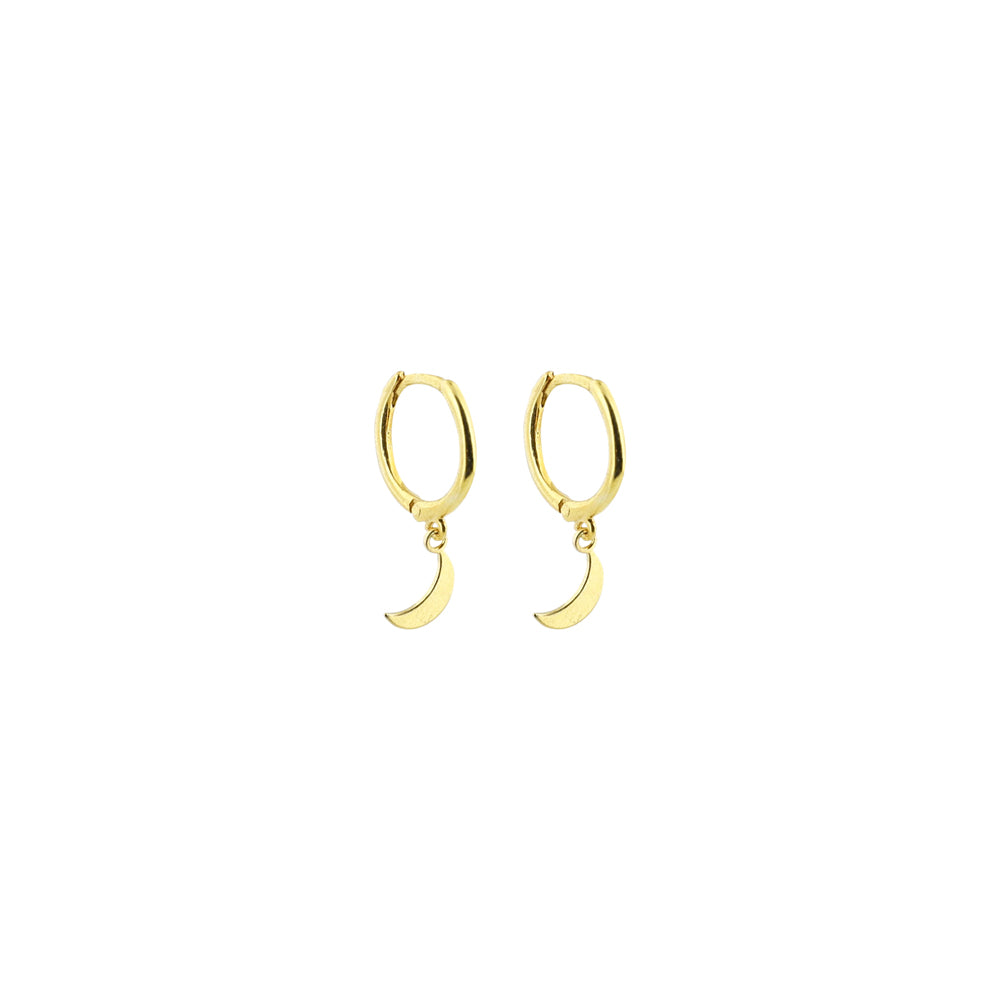TINY MOON creole earrings⎜ Goldplated
