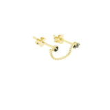 STAY THE NIGHT earstuds⎜Goldplated⎜Onyx labradorite