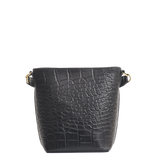 BOBBI bucket bag ⎜Black croco