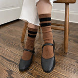 GRANDPA VARSITY socks⎜Tawny black stripe
