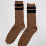 GRANDPA VARSITY socks⎜Tawny black stripe