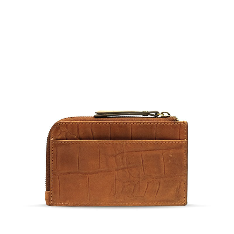 LOLA coin purse | Cognac croco leather