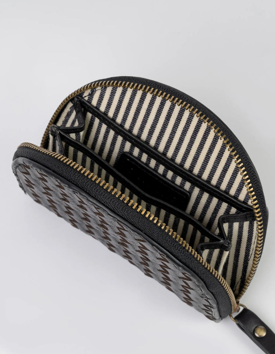 LAURA Coin purse woven classic leather