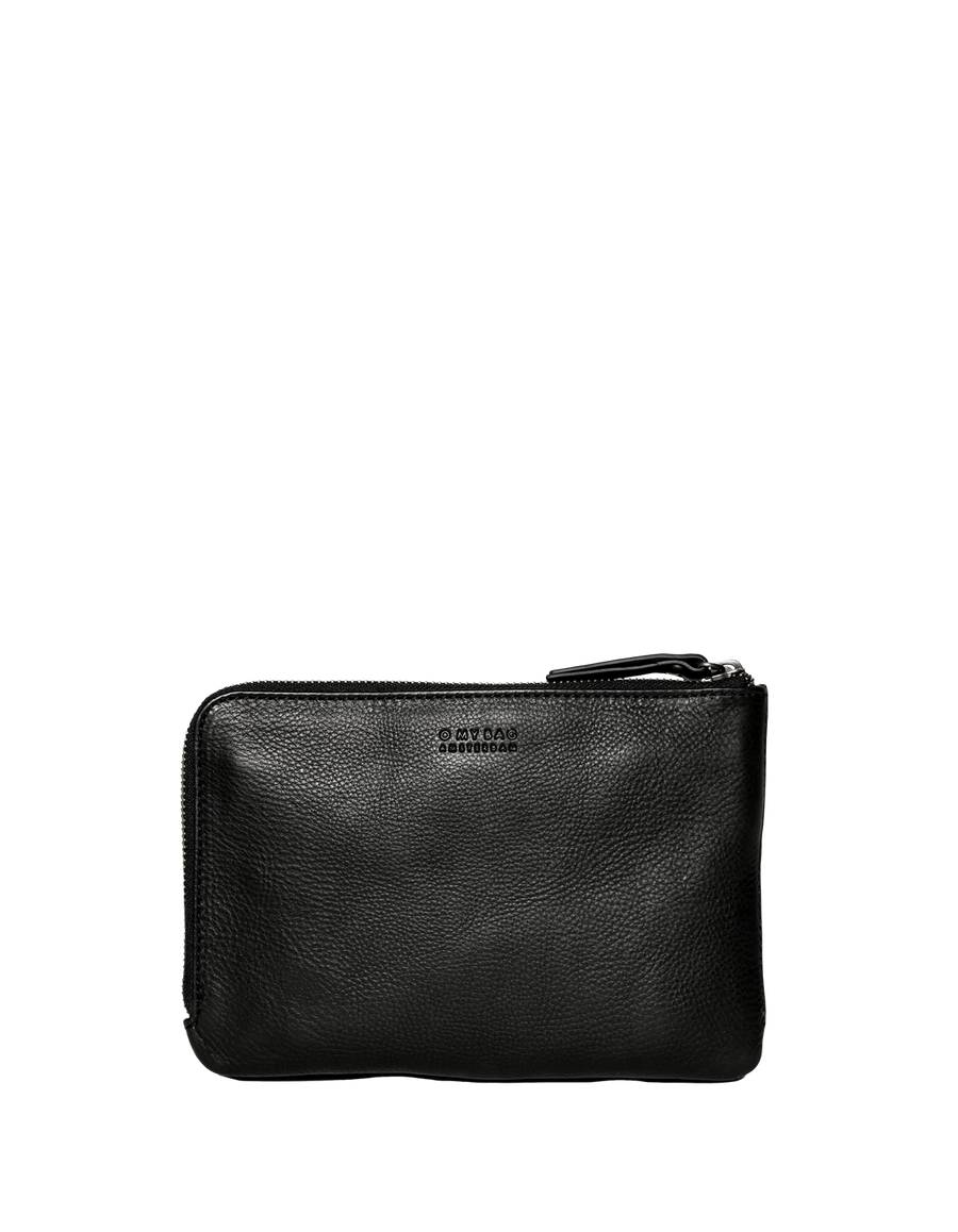 LOLA bag⎜Black soft grain & classic croco