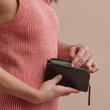 LOLA coin purse | Black croco classic leather