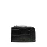 LOLA coin purse | Black croco classic leather