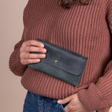 PIXIES pouch⎜Green hunter leather