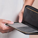 SONNY long wallet⎜Black Croco